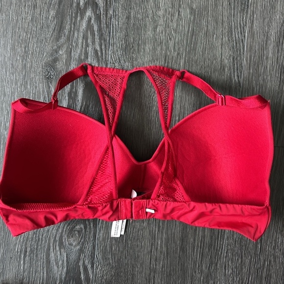 Sz36C Victoria’s Secret Vibrant Red Bra with Mesh Detail - Picture 2 of 6